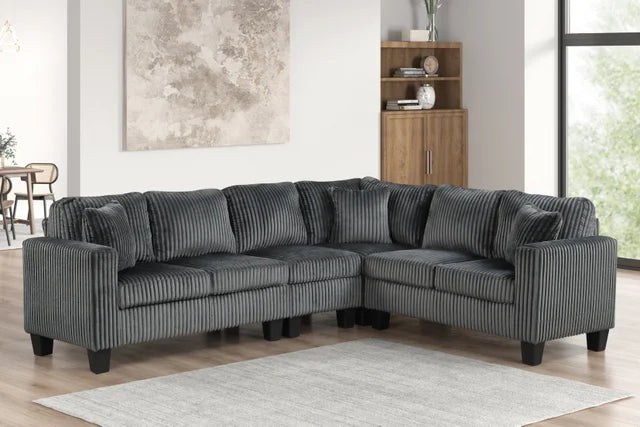 Logan2 Charcoal - Reversible Sectional **NEW ARRIVAL**