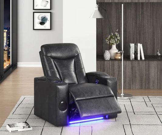 TOPGUN2 Black - Power Recliner (Bluetooth Speaker + Led Light) **NEW ARRIVAL**