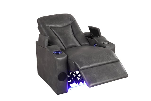 TOPGUN2 Dark Gray - Power Recliner (Bluetooth Speaker + Led Light)