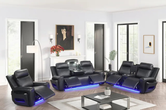 Rolls Royce Black Power Reclining Set