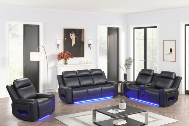 Rolls Royce Black Power Reclining Set