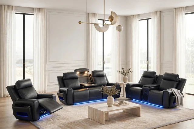 Rolls Royce Black Power Reclining Set
