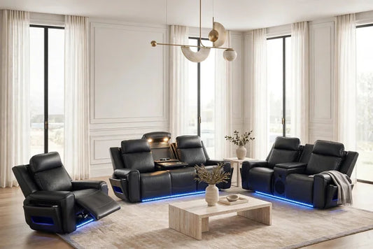 Rolls Royce Black Power Reclining Set