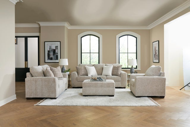 125 Ritz Taupe Sofa & Loveseat Set