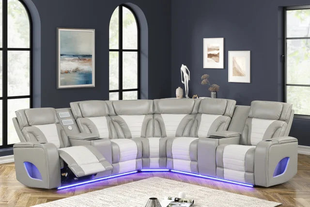 IBIZA POWER/POWER Gray Reclining Sectional **NEW ARRIVAL**
