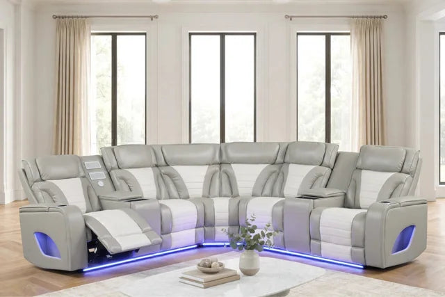 IBIZA POWER/POWER Gray Reclining Sectional