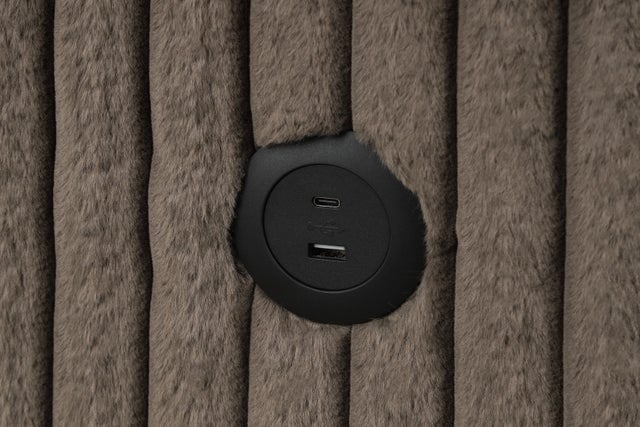 July Mocha Double Storage Chaise Sectional (w/ Pull Out Bed) **NEW ARRIVAL**