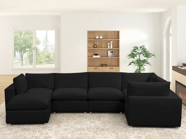 XLCLOUD BLACK2 Sectional + Ottoman Set (1 LEFT)