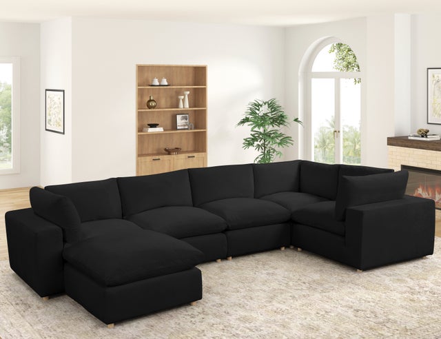XLCLOUD BLACK2 Sectional + Ottoman Set (1 LEFT)