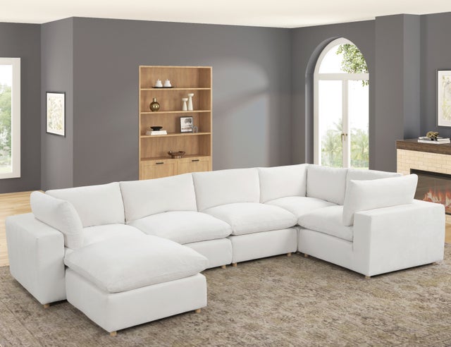 XLCLOUD BEIGE2 Sectional + Ottoman Set **NEW ARRIVAL**