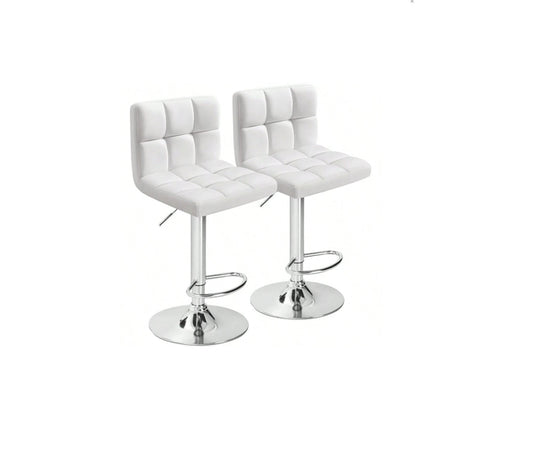 8100 White - Adjustable Barstool