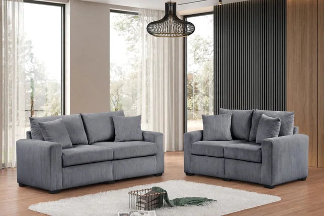 HH1124 Gray - Sofa & Loveseat Set