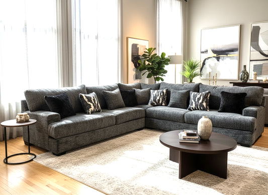 9650 - Oversized Sectional (Charcoal) **NEW ARRIVAL**