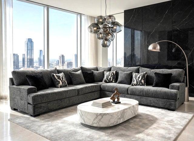 9650 - Oversized Sectional (Charcoal) **NEW ARRIVAL**