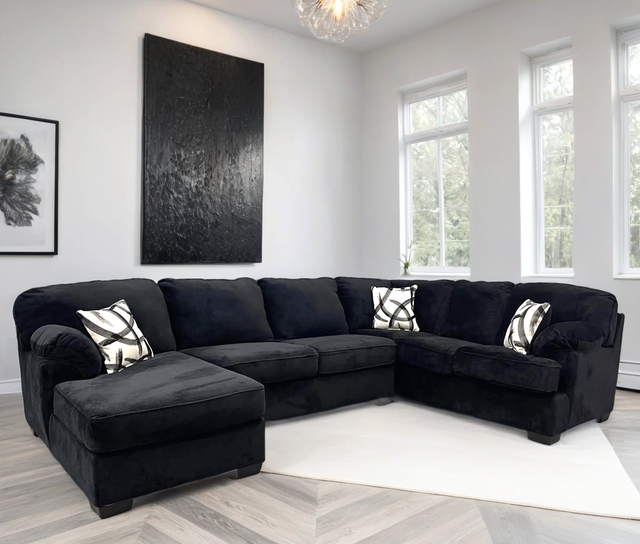 BRENTWOOD BLACK SECTIONAL
