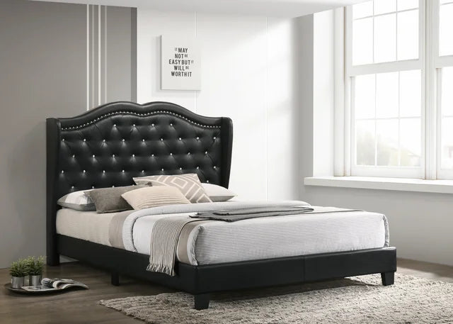 Paradise2 Black - Full, Queen, King *PLATFORM BED*