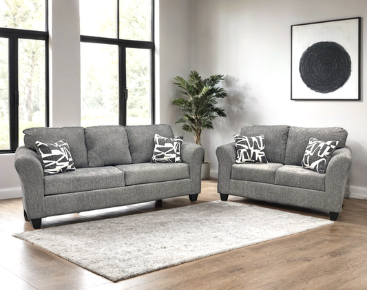 210 GRAY - 2PC Sofa and Loveseat Set **NEW ARRIVAL**