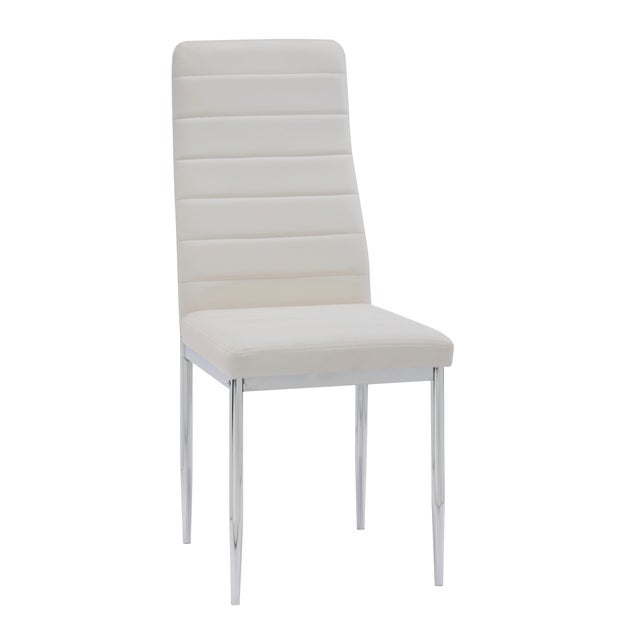 D108 - White - Glass Table + 4 Chairs