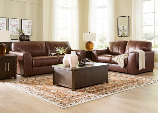 Ashley 729-07 Sofa & Loveseat Set (TOP-GRAIN) **ON SALE**