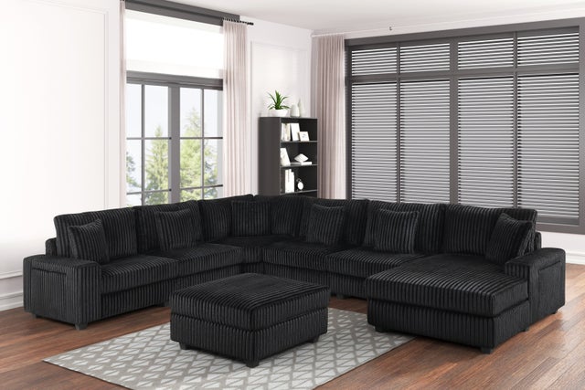 Bazooka Black 7PC Sectional