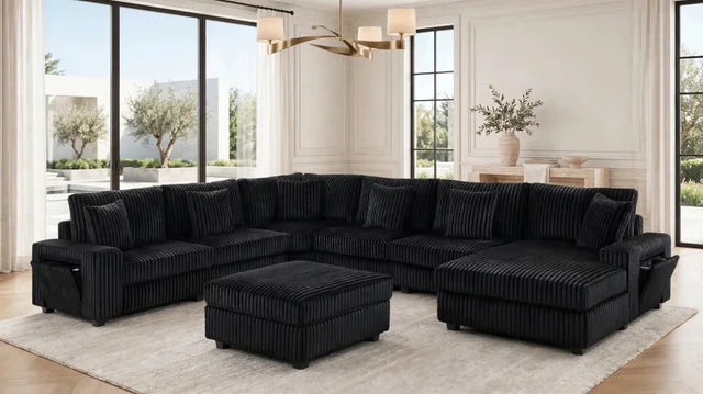 Bazooka Black 7PC Sectional
