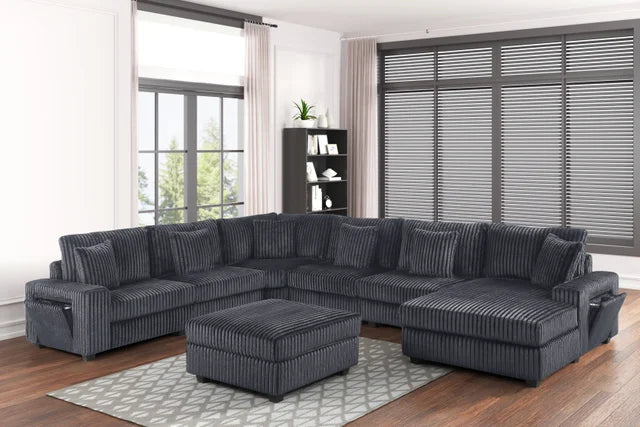 Bazooka Charcoal 7PC Sectional **NEW ARRIVAL**
