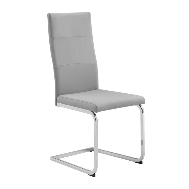 D201 Gray - Glass Table + 6 Chairs