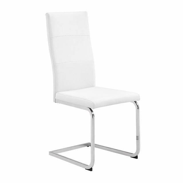 D201 White - Glass Table + 6 Chairs