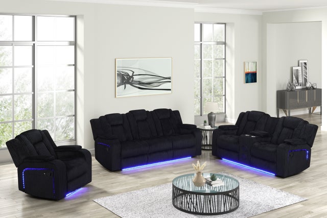 Hulk10 Black - 3PC Reclining Set