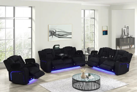 Hulk10 Black - 3PC Reclining Set