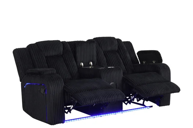 Hulk10 Black - 3PC Reclining Set