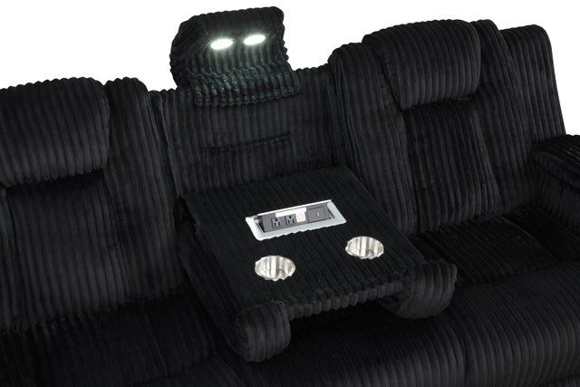 Hulk10 Black - 3PC Reclining Set
