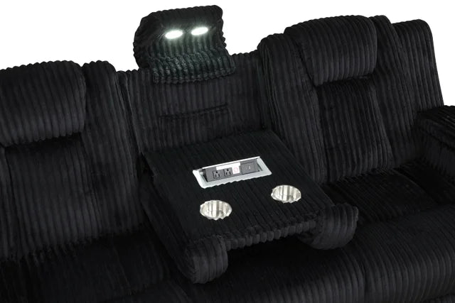 Hulk10 Black - 3PC Reclining Set