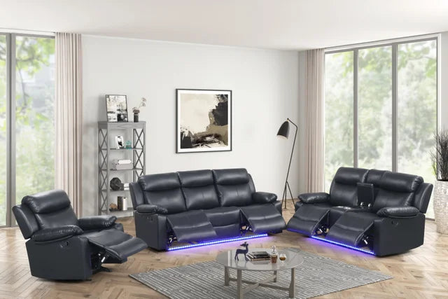 Aiden Black- 3PC Reclining Set