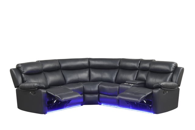 Super Black Reclining Sectional **NEW ARRIVAL**
