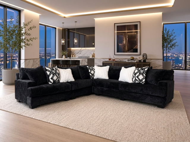 9650 - Oversized Sectional (BLACK)