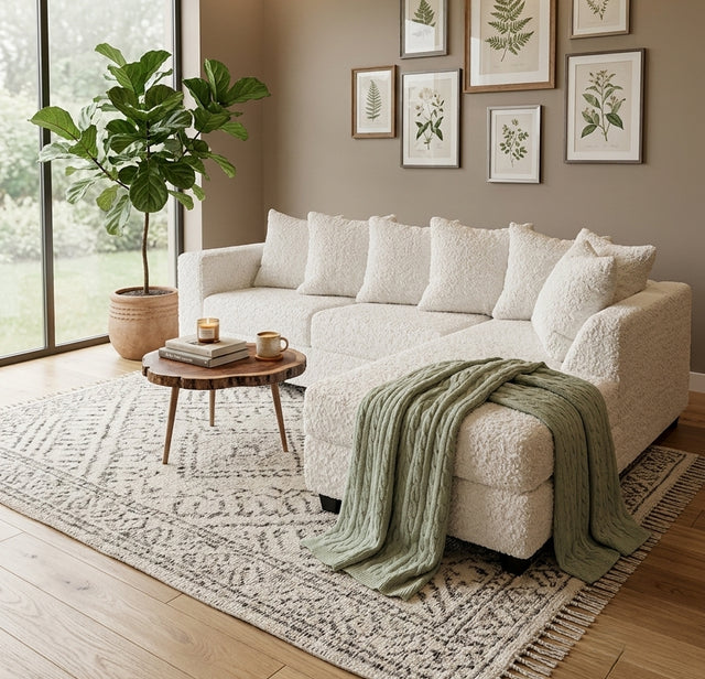 610 Sectional (Cream) **NEW ARRIVAL**