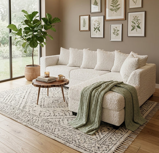 610 Sectional (Cream) **NEW ARRIVAL**