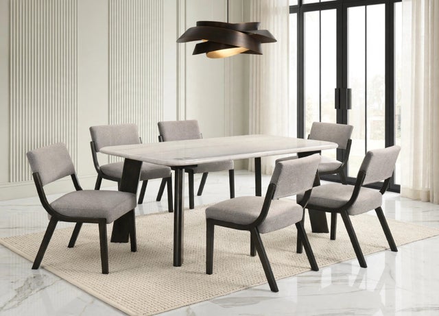 Parker20 - (GENUINE MARBLE) Table & 6-Chairs **NEW ARRIVAL**