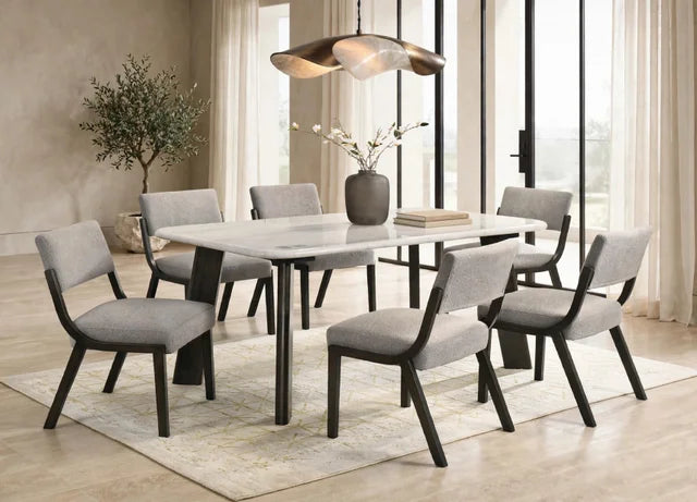 Parker20 - (GENUINE MARBLE) Table & 6-Chairs **NEW ARRIVAL**