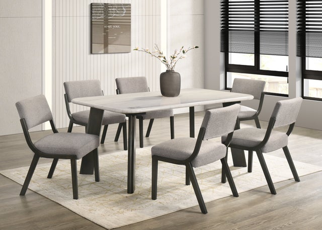 Parker20 - (GENUINE MARBLE) Table & 6-Chairs **NEW ARRIVAL**