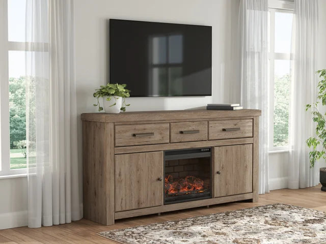 W2844-268 - TV Stand w/Fireplace 72"L  **NEW ARRIVAL**