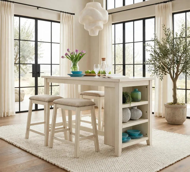 942 White 5PC - Table + 4 Chairs **NEW ARRIVAL**