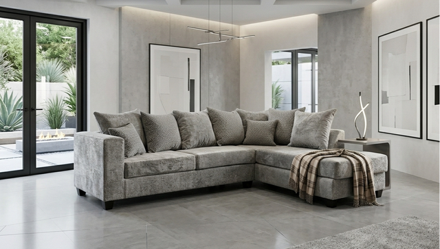 110 - Hudson Gray Sectional **NEW ARRIVAL** **ON SALE**