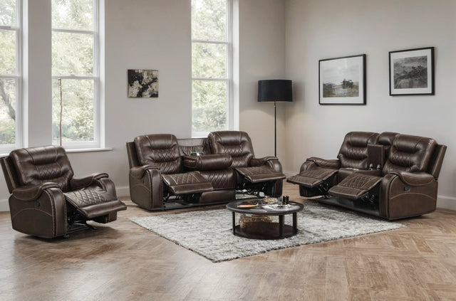 Ashley3000 OVERSIZED 3PC Reclining Set (Brown) **NEW ARRIVAL**