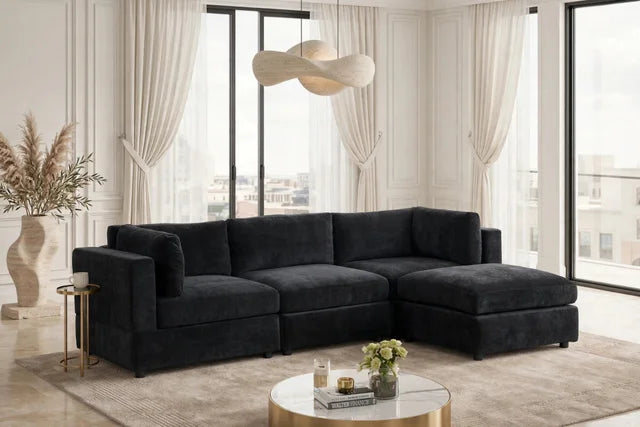 Milan Black Modular Sectional **NEW ARRIVAL**