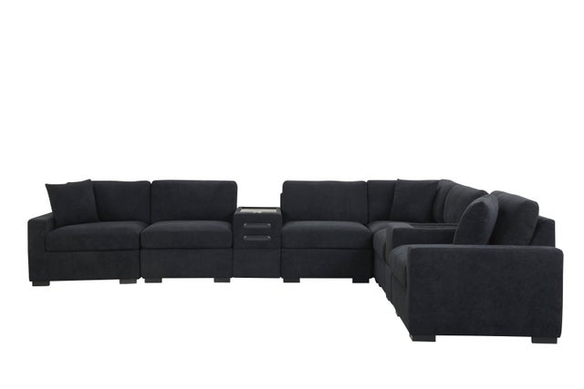 Barista Black 8PC Modular Sectional Set (w/ Bluetooth Speaker) **NEW ARRIVAL**