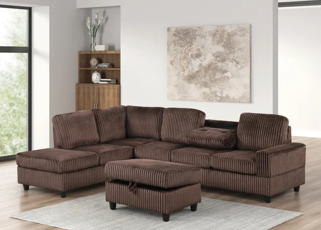 51Heights Reversible Sectional + Ottoman **NEW ARRIVAL**
