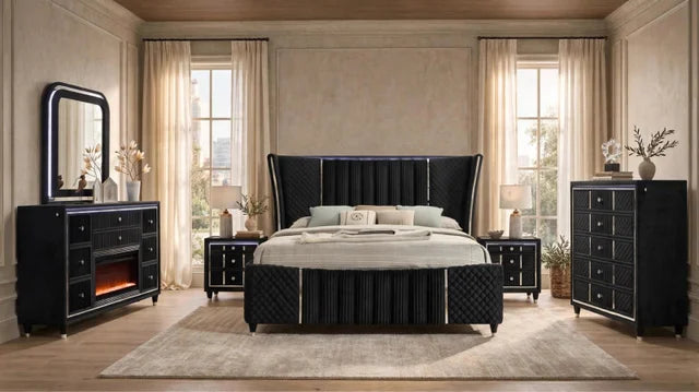 Cleopatra Black 4PC OR 5PC Set - Queen, King **NEW ARRIVAL**