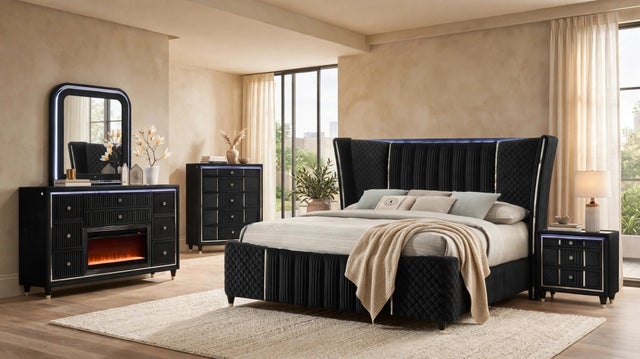 Cleopatra Black 4PC OR 5PC Set - Queen, King **NEW ARRIVAL**